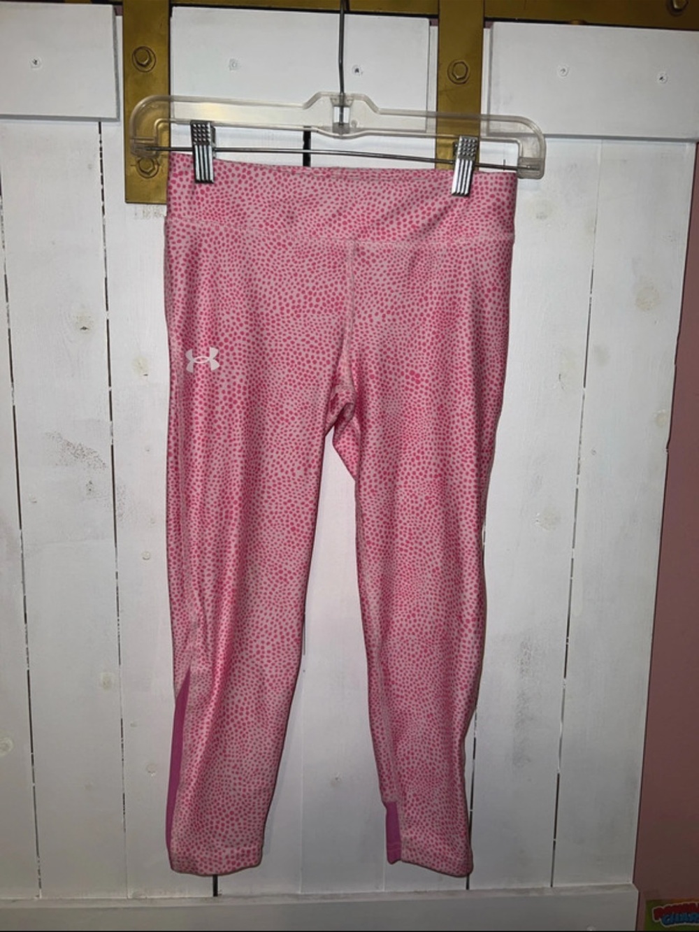 Under Armour Girls' Pink Athletic Leggings Size M